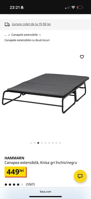 Canapea extensibila ikea