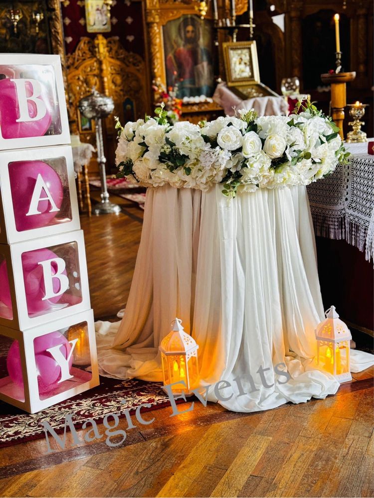 Decoratiuni - pachet nunta / botez - fum greu