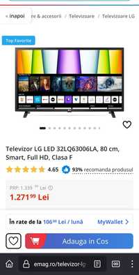 Lg smart tv diagonala 80cm