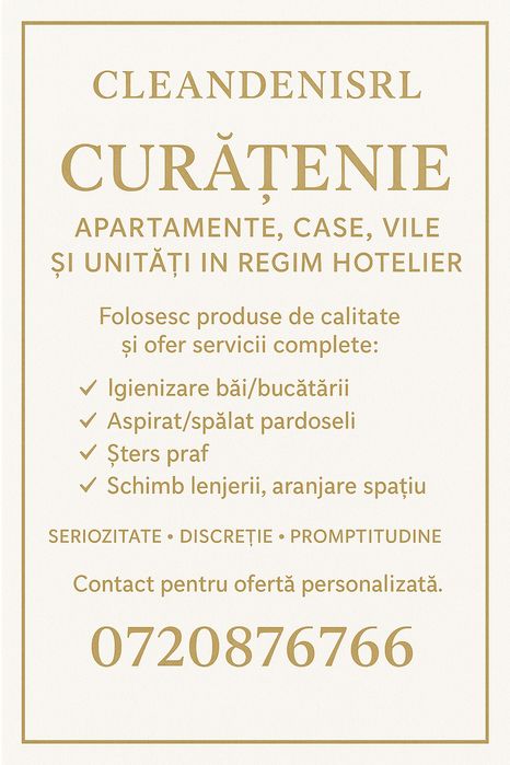 Curățenie Generală și Întreținere Locuințe • Programări watap