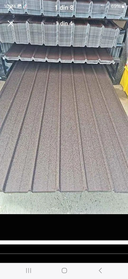 Tabla cutata gri maro roșu zincata