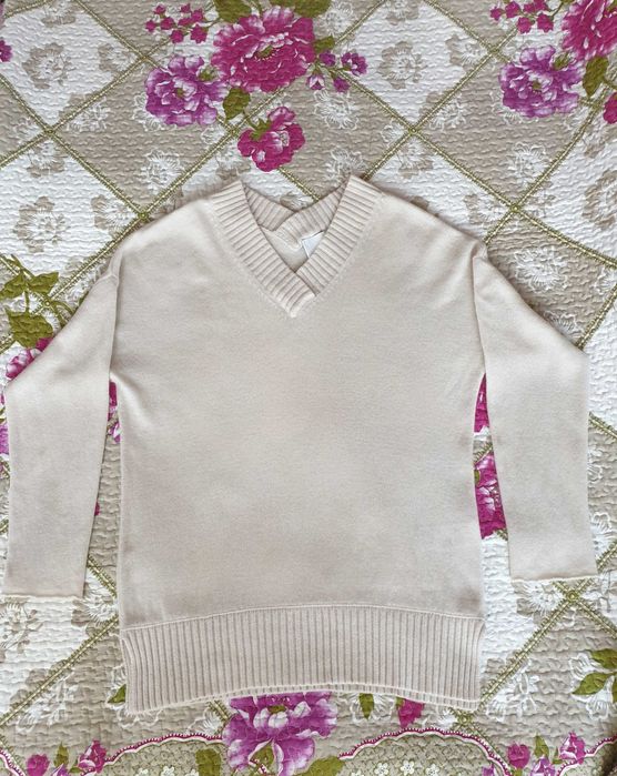 Pulover crem lana casmir Allude