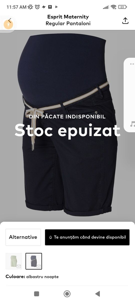 Pantaloni scurti esprit gravida