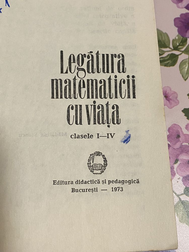 Dumitru Mărcuț-Legătura matematicii cu viața, EDP 1973