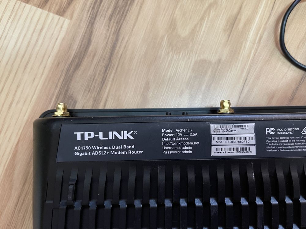 Router TP-Link AC1750 Archer D7 Dual Band ADSL+ Gigabit