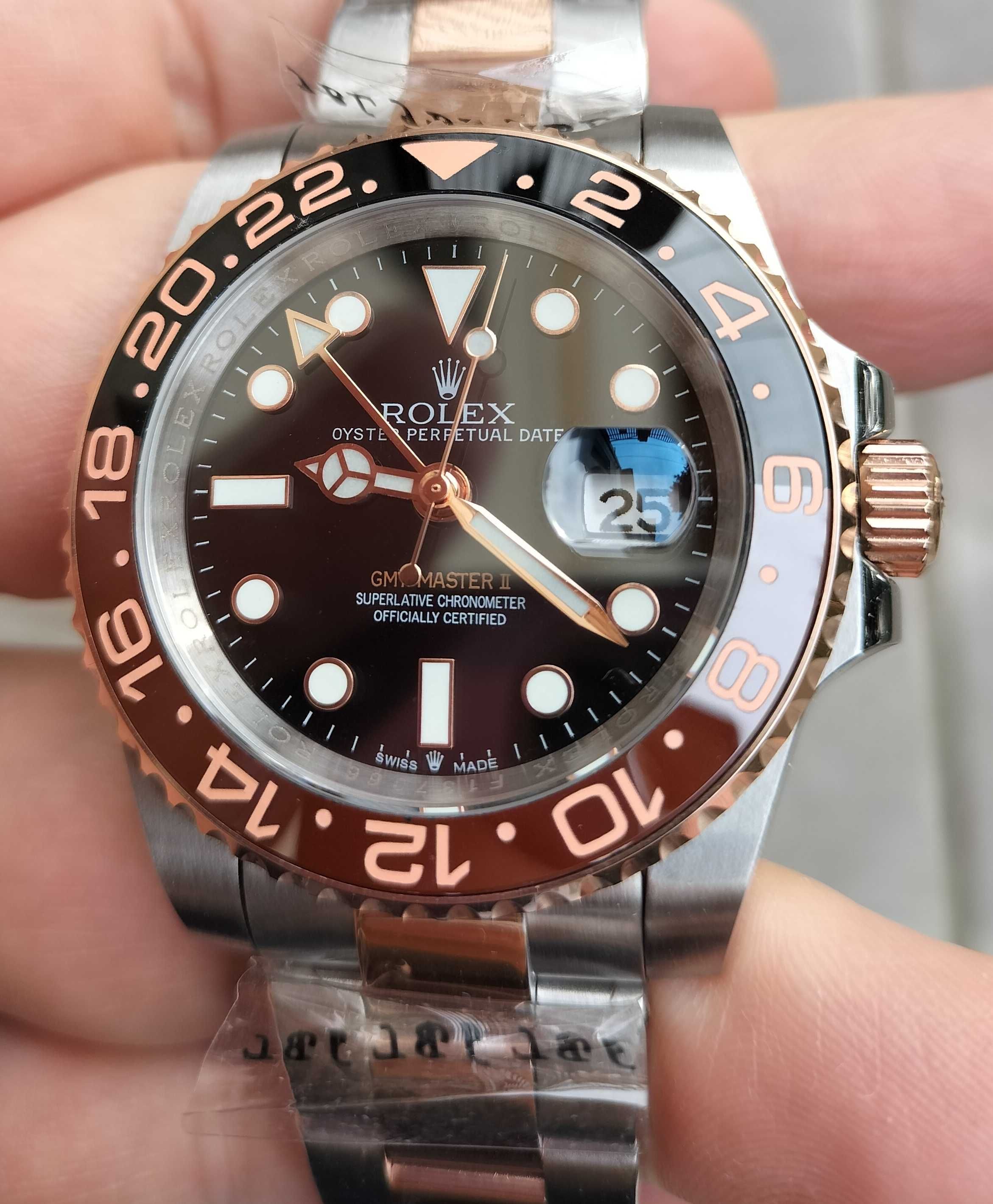 Rolex GMT Master 2 II 40 mm Automatic Two Tone Oyster Rose Gold