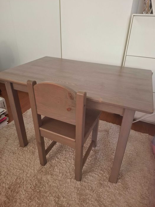 Masa 50×76×50 si scaun Ikea