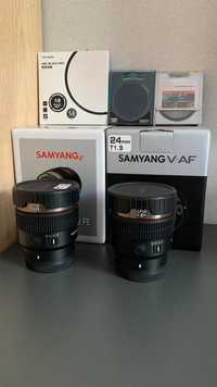 Samyang V-AF 24mm T1.9  и  75mm  Sony E (FE) Cine  и sigma 30 mm 1.4