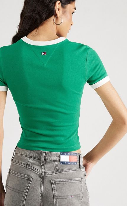 Tricou Tommy Jeans verde