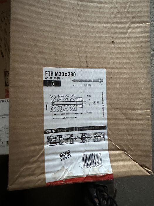 Tija filetata m30x380