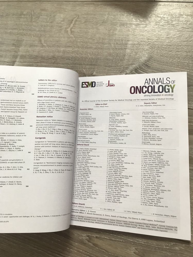 Revista medicala Annals of Oncology