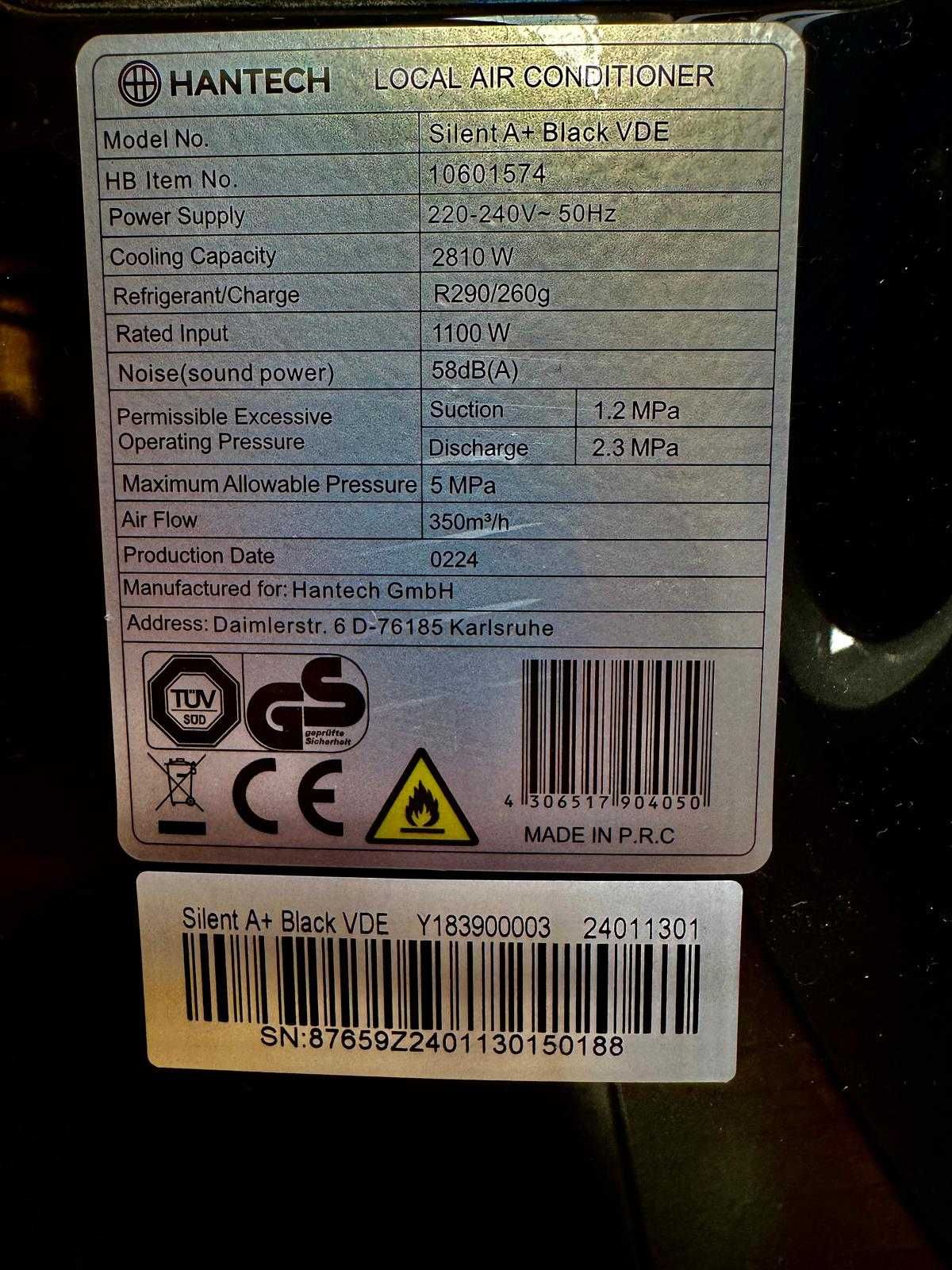 Aer conditionat, portabil, 9500 BTU Hantech WiFi Smart
