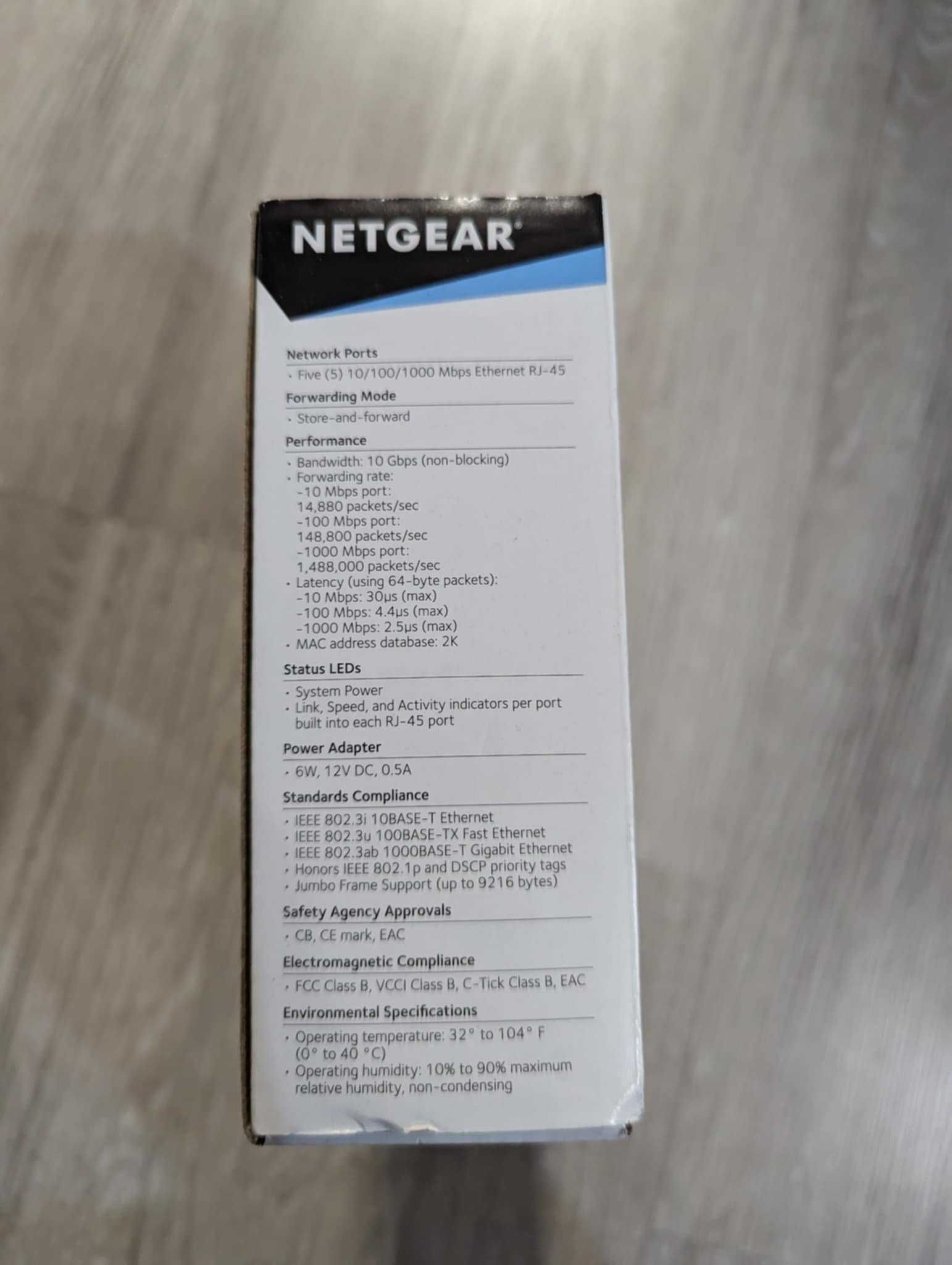 NETGEAR ProSafe GS105 5-портов гигабитов настолен комутатор
