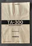 ONKYO TA -300 ръководство за употреба