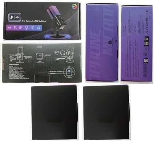 Нов RGB Кондензаторен Микрофон за PC PS4 PS5 Гейминг Стрийминг Подкаст