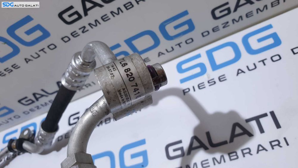 Furtun Conducta Compresor Radiator AC Aer Conditionat Clima cu Senzor Presiune Audi Q7 3.0 TDI 2007 - 2015 Cod 7L6820741G 1J0959126