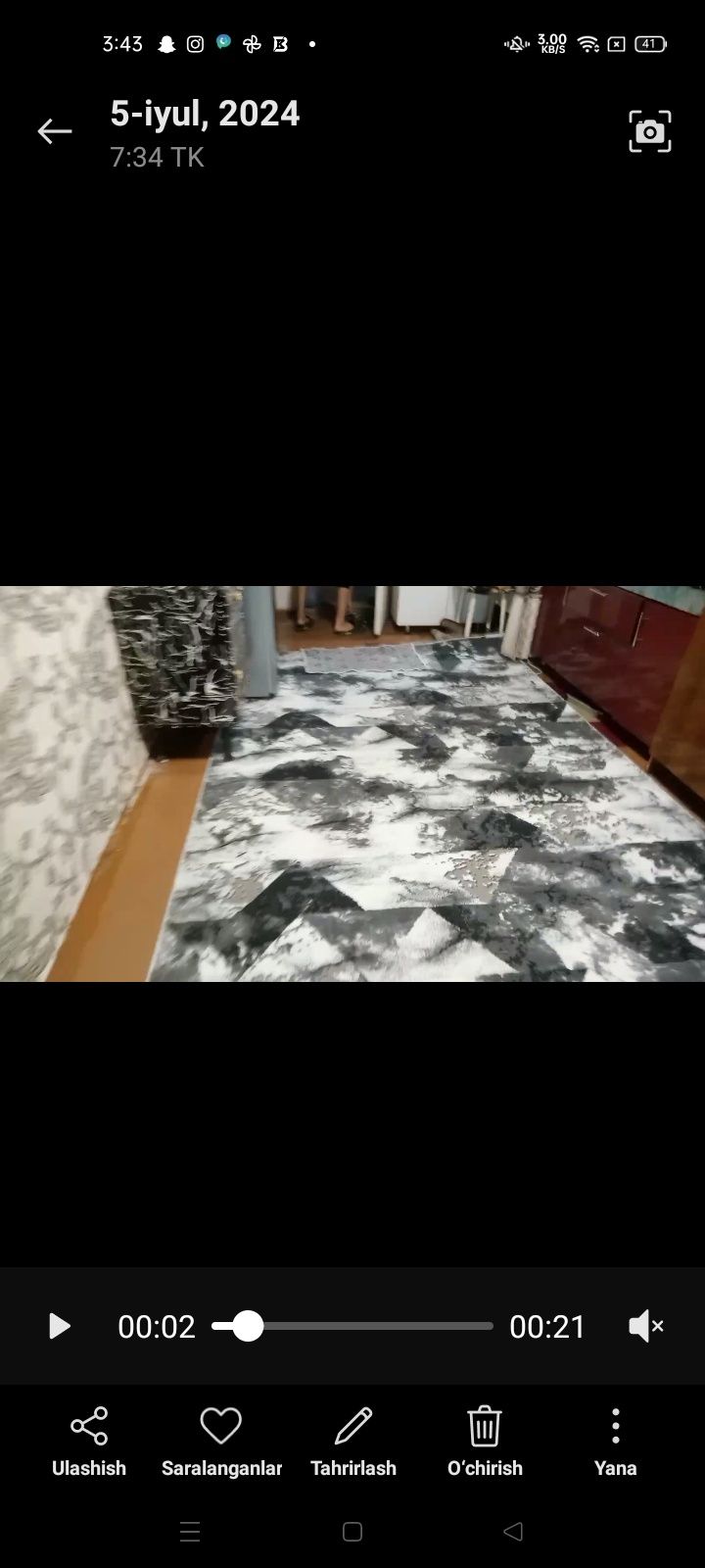 Gilam sotiladi yaxshi va ishonchli