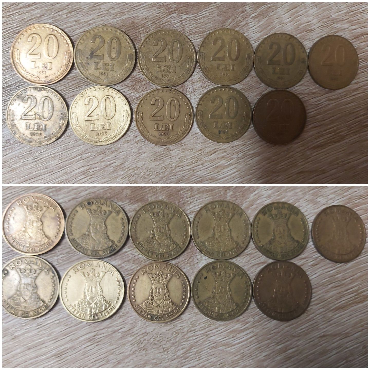 Colecție monezi vechi de 50 și 20 lei