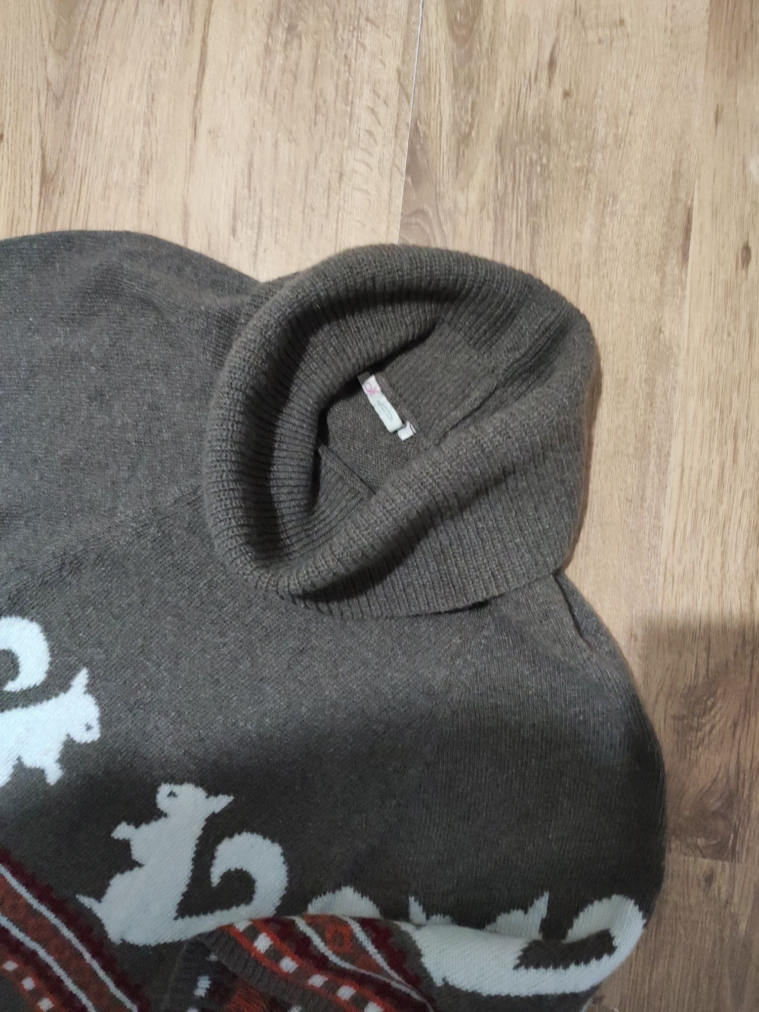 Pulover poncho damă mix lână mărimea L