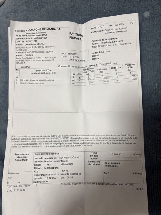 Vand Iphone 14 full box