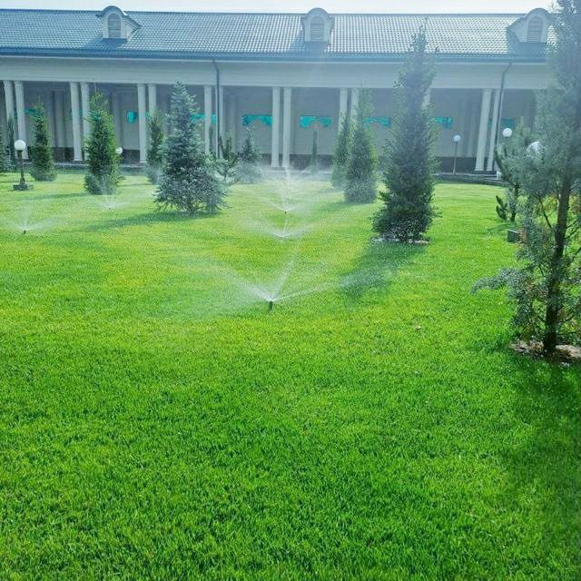 Поссев  бренд  газоны  Автопалив  поливная система  Ландшафтный дизайн