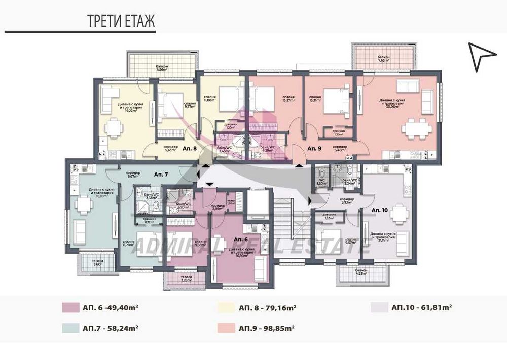 Продава се Тристаен апартамент в Варна, Аспарухово - 99 кв.м за 1450 €/кв.м - Снимка #4