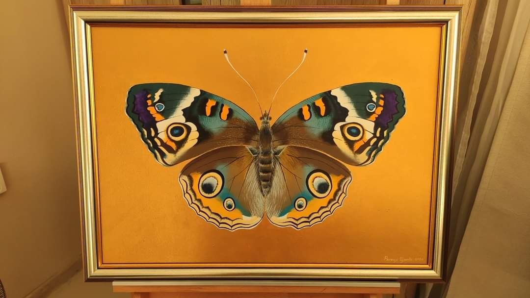 Пеперуда - авторска картина с акрилни бои