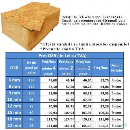 OSB/Placa OSB 3/Exterior/Interior 6-8-9-10-11-12-15-18-20-22mm/Stoc/