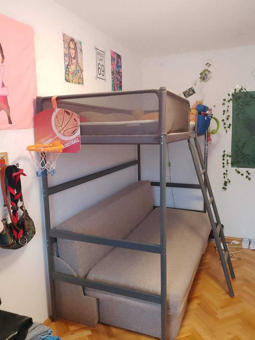 Pat supraetajat Tuffing + saltea Husvika de la IKEA