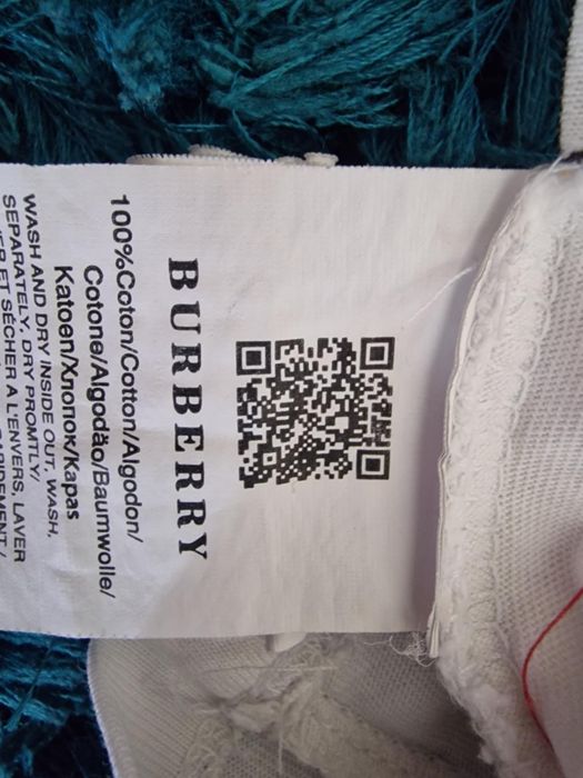Tricou Burberry original alb cu logo TB (mărime S-M)