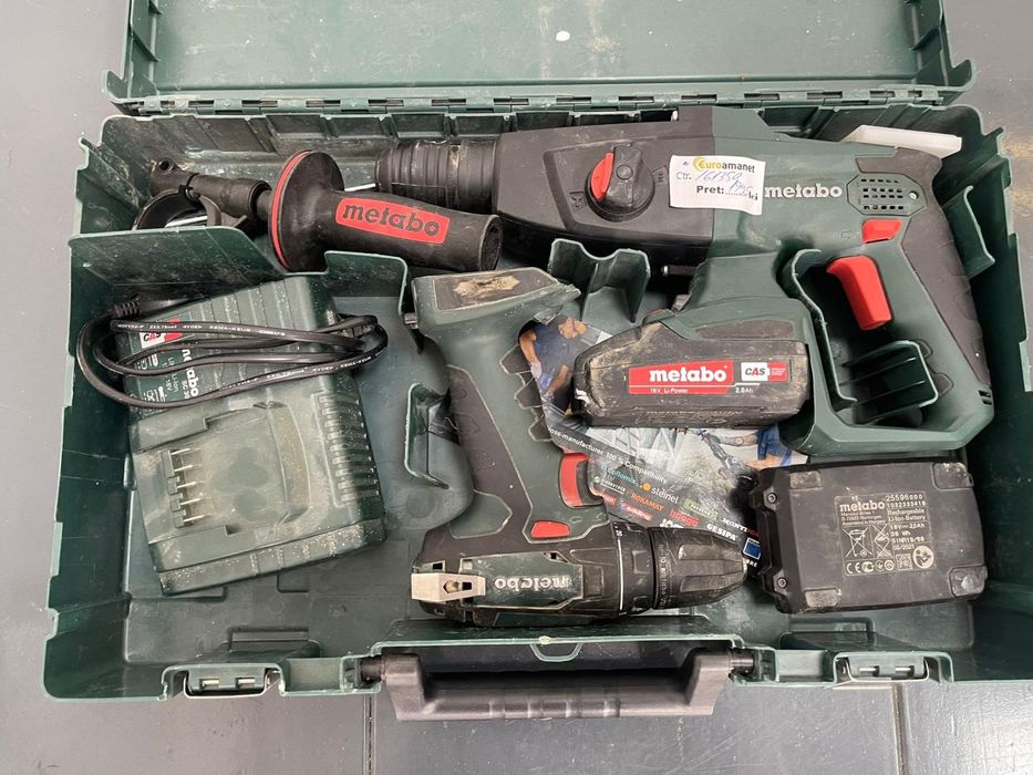 Set unelte electrice Metabo 18V, 2x5,2Ah, multicolor -A-