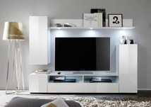 NOU Mobilier living alb lucios 210cm