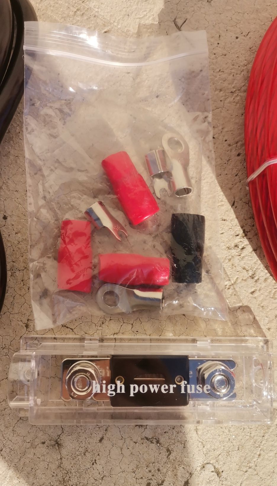 KIT SET Cabluri Subwoofer Auto Amplificator Statie 25 mm2