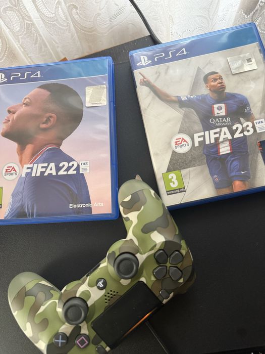 PS4 PRO 1TB Cu Controller CAMOUFLAGE, FIFA 22 si FIFA 23