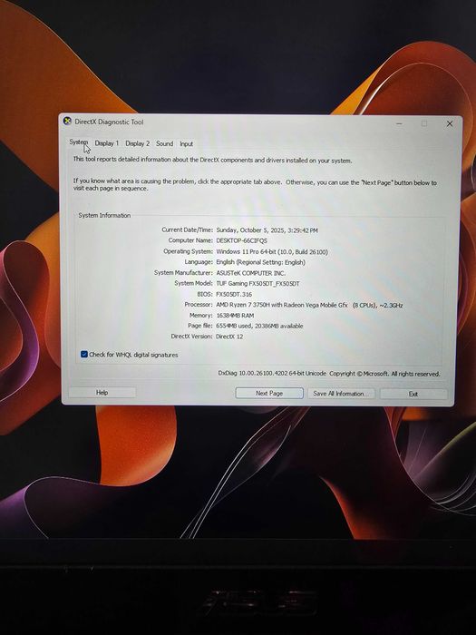 Laptop ASUS TUF FX505D Ryzen 7 3750H 16GB RAM GTX 1650 4GB 500GB SSD