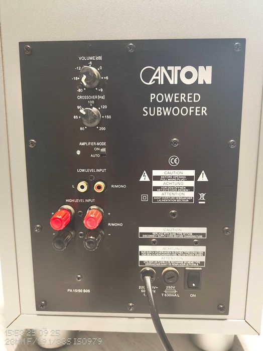 Subwoofer activ canton as cd 101 specs