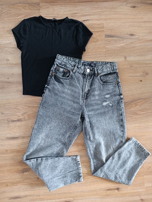 Сетове Дънки Mom fit 34 XS с топове