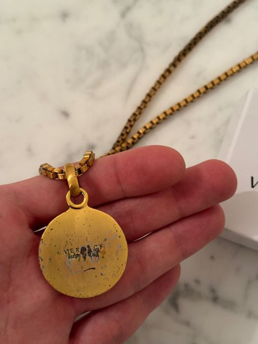 Lant original Versace auriu Medusa Medalion
