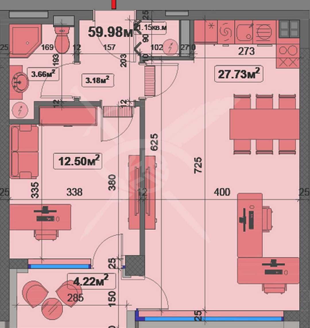 Двустаен апартамент в Чайка №442-15862