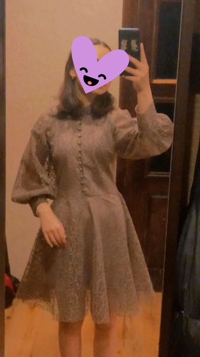 Коричневое платье