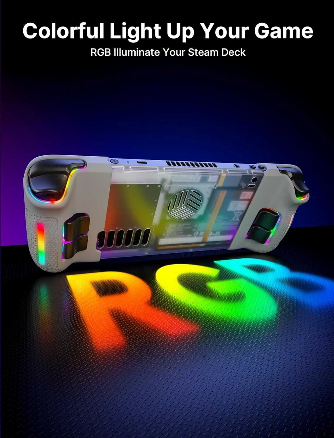 Husa Carcasa JSAUX PC0106 Versiune RGB compatibilă pentru Steam Deck