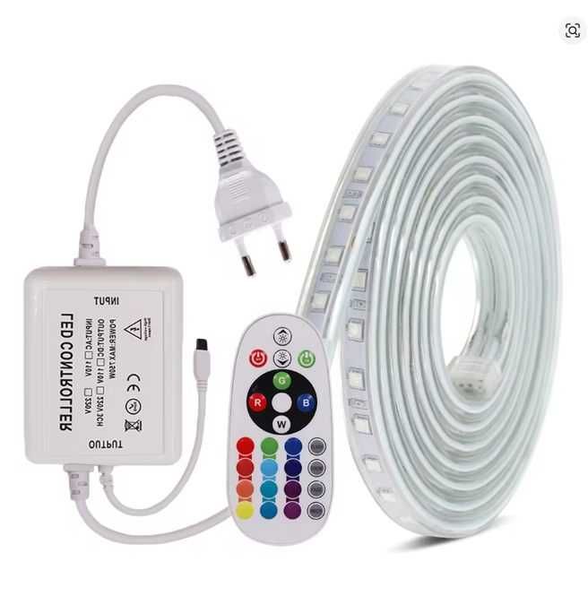 Комплект от 4 RGB лед ленти с едно дистанционно. RGB