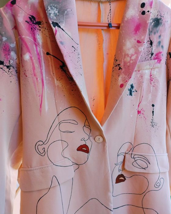 Ръчно рисувани сака и блейзъри – изработка по поръчка