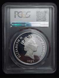 Новая Зеландия 1 доллар 1989 года серебро