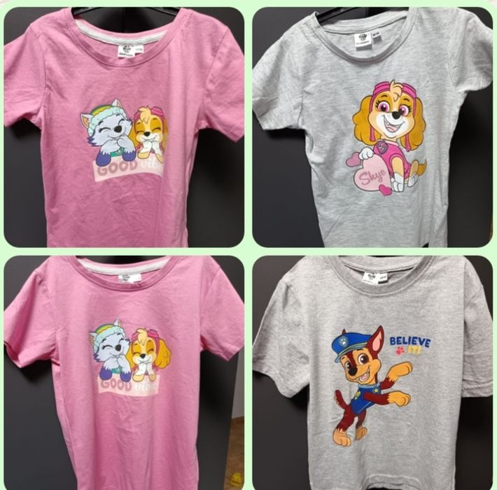 Tricou și pantaloni scurți cu paw patrol sau patrula catelusilor