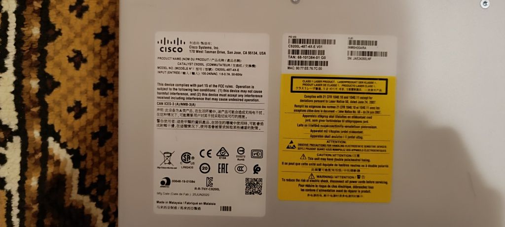 Switch Cisco Catalist 9200L 48 4x10G