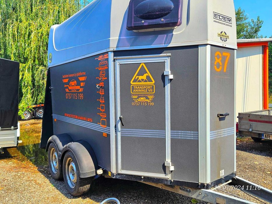 Inchirieri remorca utilaje trailer bobcat transport excavator