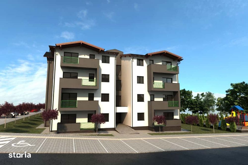 Apartament cu doua camere 55mp, ansamblu cu 4 blocuri tip vila, Sanpet