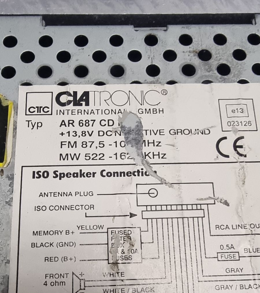Неработещ CD за кола Ciatronic