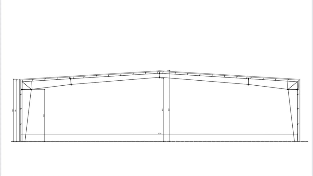 Structura metalica (hală)33,30 front fără stalpi intermediari !!!
